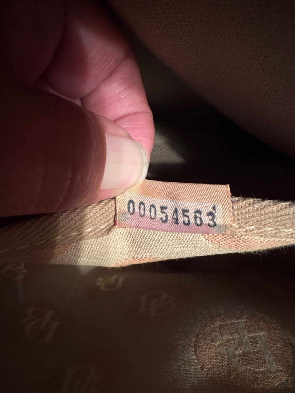 Dooney & Bourke Tan and Brown Logo Drawstring Tote with Removable Strap - Picture 11 of 11